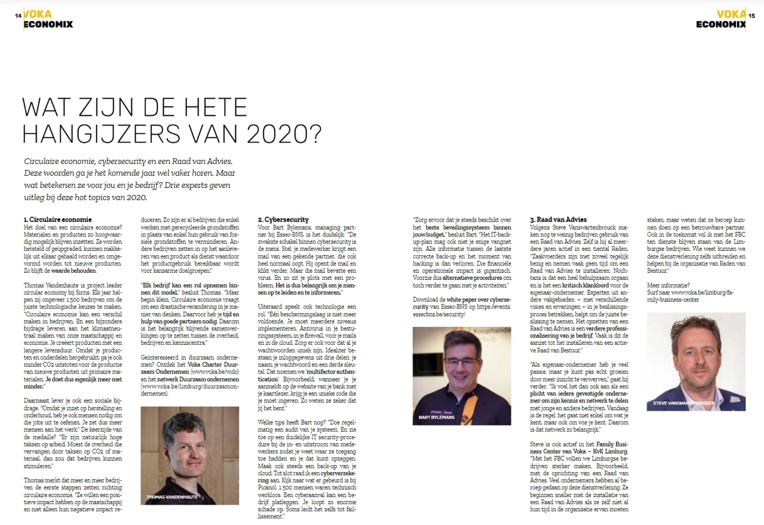 Bedrijvig Limburg - Nieuwsartikel Hete hangijzers VOKA - BNS hybrIT